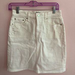 NWT white denim skirt jcrew